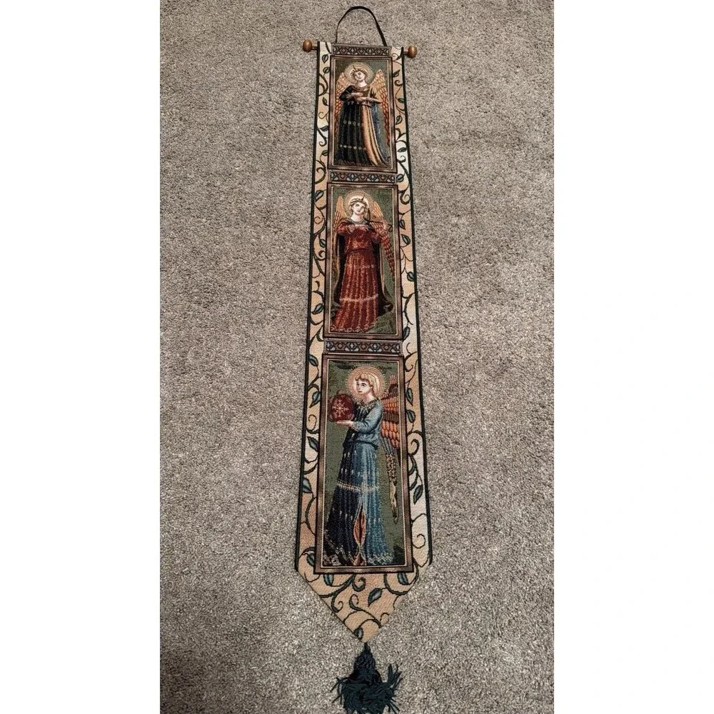 Angelica Concerto tapestry hanging  Bell Pull Victorian-style woven 6x 40”